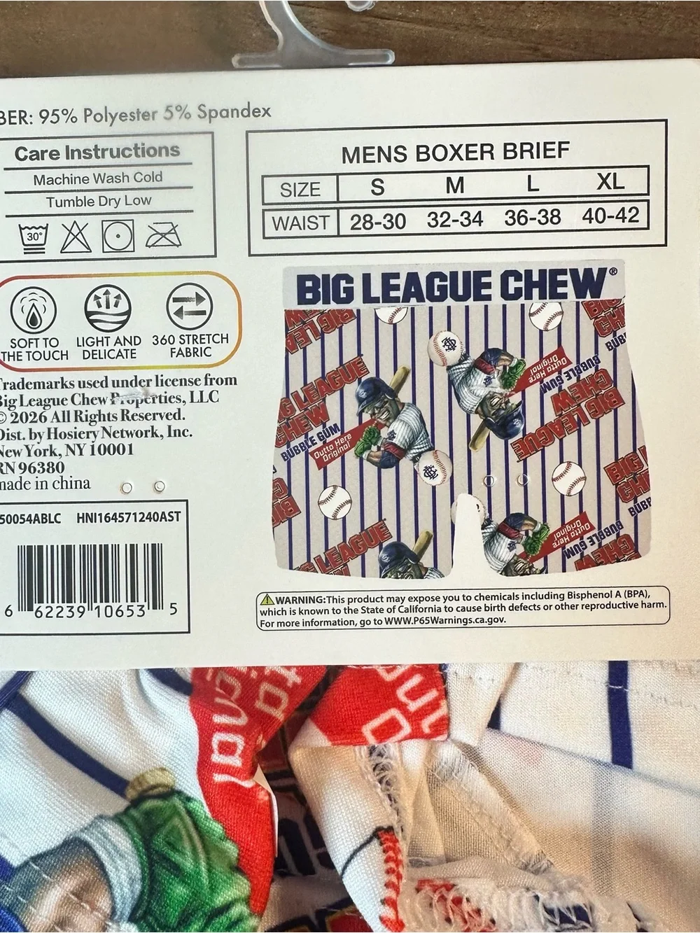 Big League Chew  & White Castle Mens Boxer Brief Size Large (36-38) NEW